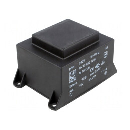 Transformator încapsulat 33VA 12V 2,75A PCB | Electronic-mag.ro | Componente Electronice