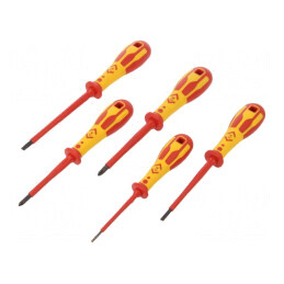 Kit Șurubelnițe Izolate 1kVAC, 5 Buc. | Electronic-mag.ro | Componente Electronice