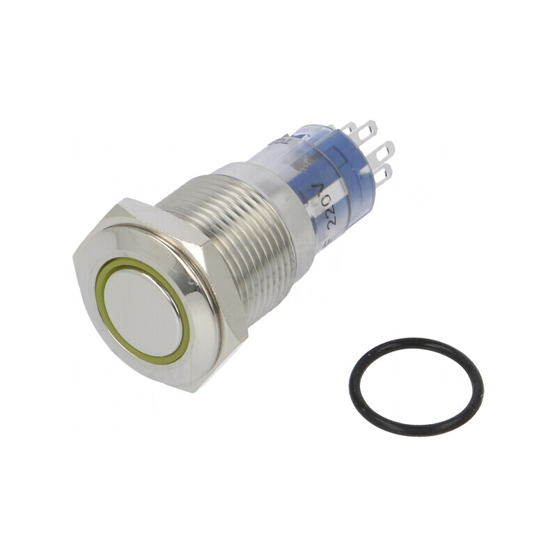 Comutator anti-vandalism DPDT 3A 250VAC IP67 ON-ON cu LED | Electronic-mag.ro | Componente Electronice