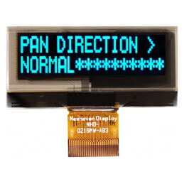 Afișaj OLED Alfanumeric 16x2 Albastru 41,4x19,9mm | Electronic-mag.ro | Componente Electronice