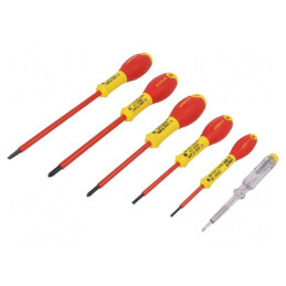 Kit Şurubelniţe Izolate 1kVAC Pozidriv Plată FATMAX 6 Bucăți | Electronic-mag.ro | Componente Electronice