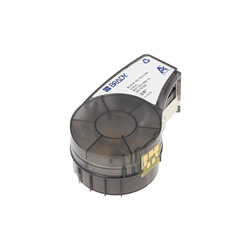 Bandă galbenă 9,5mm x 6,4m cu text negru | Electronic-mag.ro | Componente Electronice