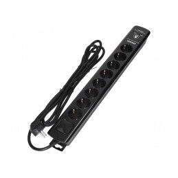 Prelungitor cu Protecție la Supratensiune, 8 Prize, 16A | Electronic-mag.ro | Componente Electronice