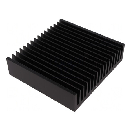 Radiator extrudat cu aripioare negru 150x160x40mm | Electronic-mag.ro | Componente Electronice