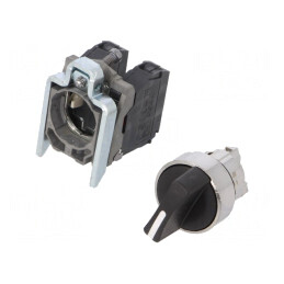Comutator rotativ 22mm negru IP66 3A/240VAC | Electronic-mag.ro | Componente Electronice