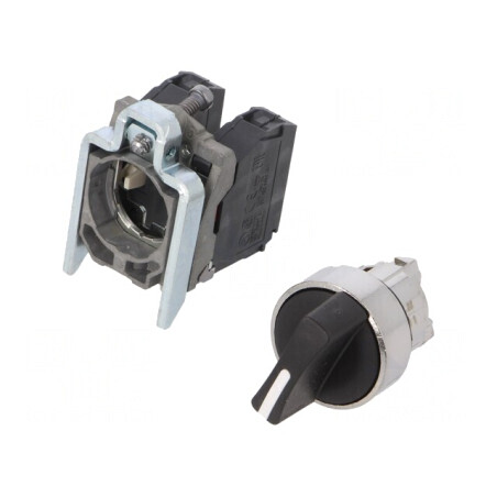 Comutator rotativ 22mm negru IP66 3A/240VAC | Electronic-mag.ro | Componente Electronice