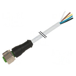 Cablu de conectare M12 8 pini drept 3m 30VAC 2A | Electronic-mag.ro | Componente Electronice