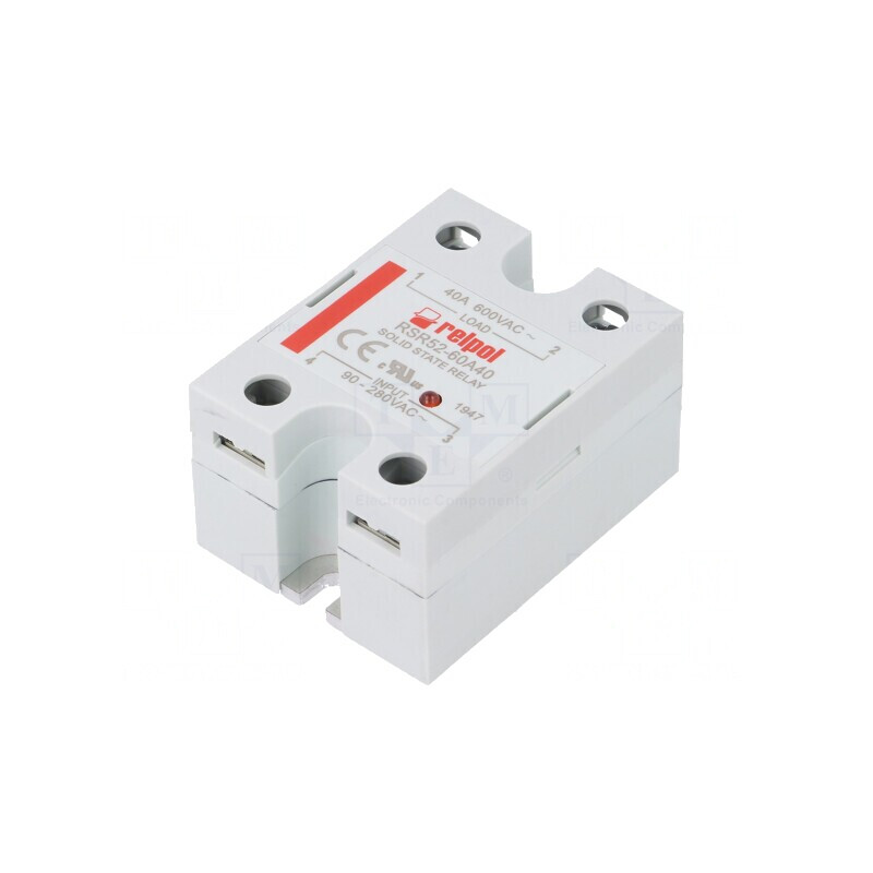 Releu Semiconductor 1-Fazat 40A 90-280VAC 48-660VAC | Electronic-mag.ro | Componente Electronice
