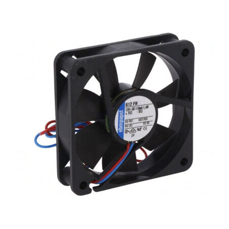 Ventilator axial DC 12V 60x60x15mm 33m3/h 31dBA cu bilă | Electronic-mag.ro | Componente Electronice