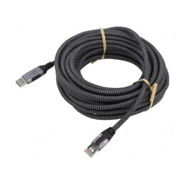 Cablu USB 3.0 RJ45 7,5m Negru/Gri | Electronic-mag.ro | Componente Electronice