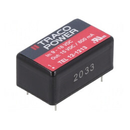 Convertor DC-DC 12W 9-36V la 15V 800mA DIP16 | Electronic-mag.ro | Componente Electronice