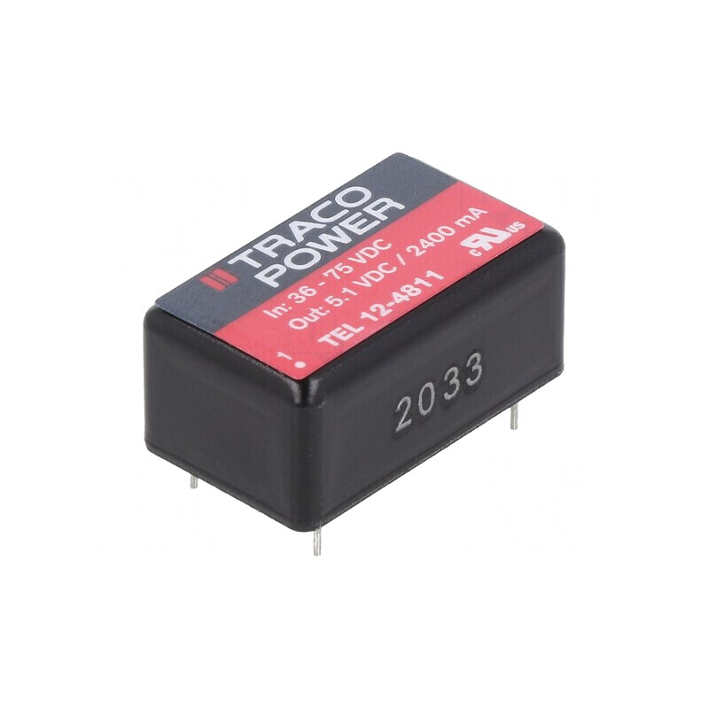 Convertor DC/DC 12W 36-75V la 5.1V 2400mA TEL 12-4811 | Electronic-mag.ro | Componente Electronice