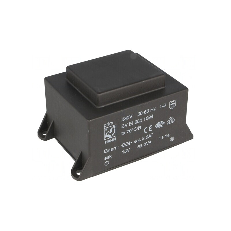 Transformator încapsulat 33VA 230V 15V 2.2A PCB | Electronic-mag.ro | Componente Electronice Transformator încapsulat 33VA 230V 15V 2.2A PCB | Electronic-mag.ro | Componente Electronice