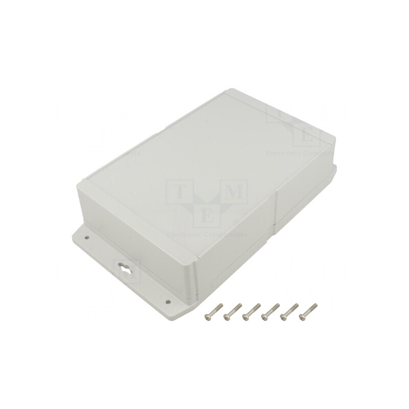 Carcasă Universală cu Lame de Fixare 161x240x61mm Gri | Electronic-mag.ro | Componente Electronice