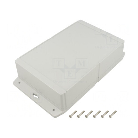 Carcasă Universală cu Lame de Fixare 161x240x61mm Gri | Electronic-mag.ro | Componente Electronice