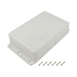 Carcasă Universală cu Lame de Fixare 161x240x61mm Gri | Electronic-mag.ro | Componente Electronice
