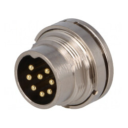 Conector M16 Soclu Tată 8 PIN 5A 60V Drept IP67 | Electronic-mag.ro | Componente Electronice