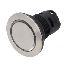 Comutator Apăsare 22mm Argintiu IP65 | Electronic-mag.ro | Componente Electronice