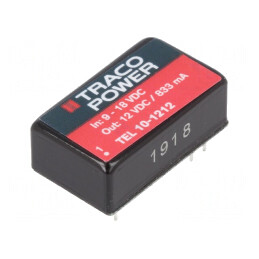 Convertor DC/DC 10W 9-18V la 12V 833mA DIP16 TEL 10-1212 | Electronic-mag.ro | Componente Electronice