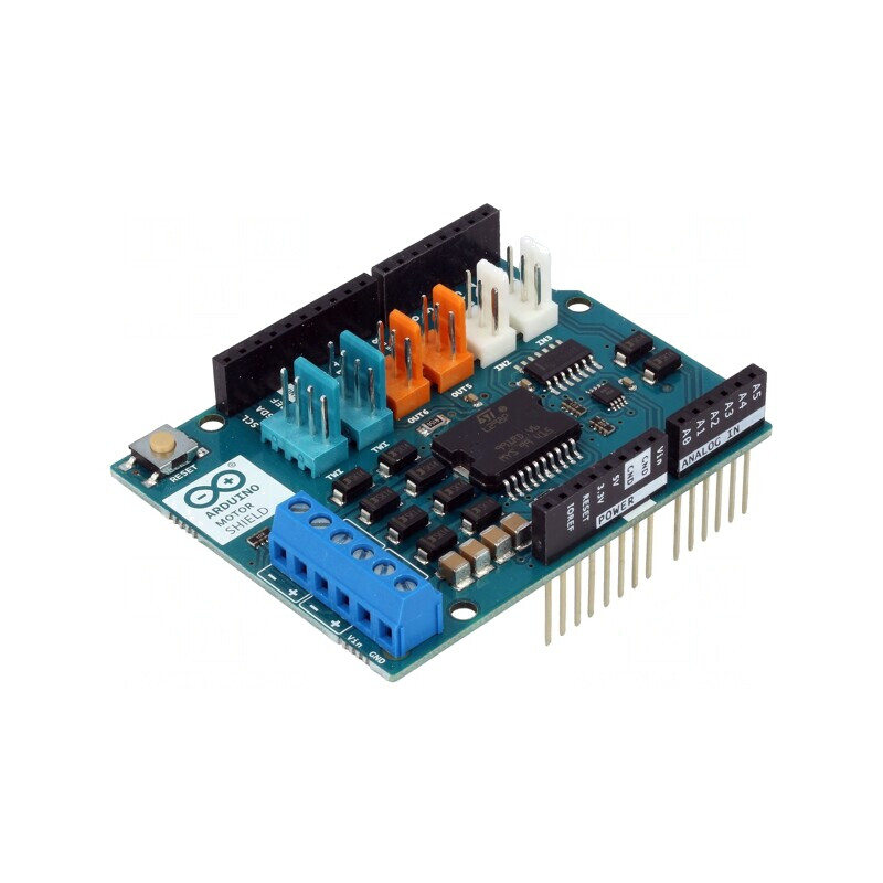 Arduino Motor Shield Rev3 - Modul Extensie Driver Motor L298P | Electronic-mag.ro | Componente Electronice