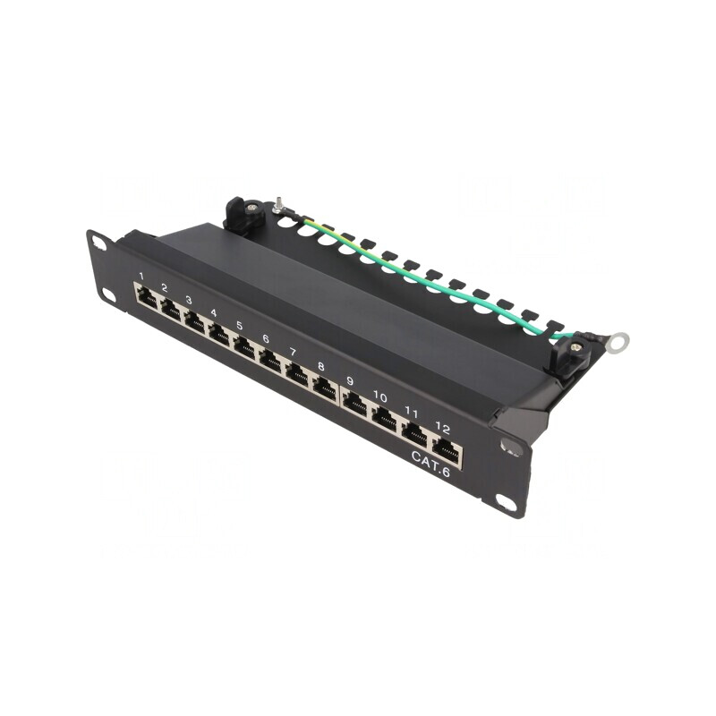Patch Panel RJ45 Cat6 Rack 12 Porturi Negru | Electronic-mag.ro | Componente Electronice Patch Panel RJ45 Cat6 Rack 12 Porturi Negru | Electronic-mag.ro | Componente Electronice