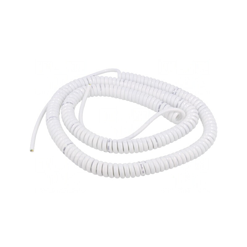 Cablu spiralat 4x0,15mm2 neecranat alb 1,5m 300V | Electronic-mag.ro | Componente Electronice