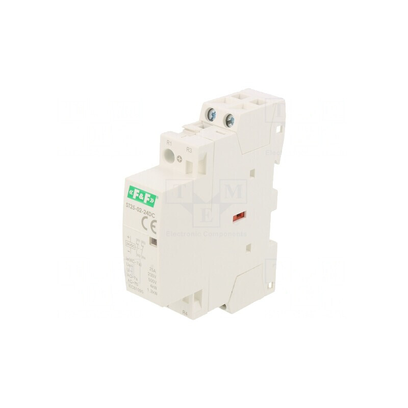 Contactor 2-polar 25A 24VDC NC IP20 | Electronic-mag.ro | Componente Electronice