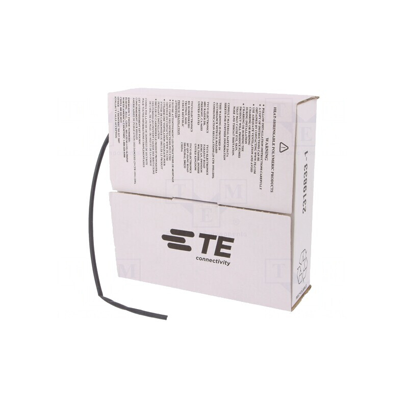 Manşon termocontractabil 3,2mm negru 10m | Electronic-mag.ro | Componente Electronice