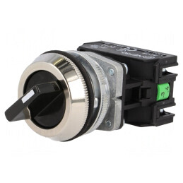 Comutator Rotativ 30mm 2NC/NO Negru IP56 | Electronic-mag.ro | Componente Electronice