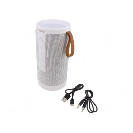 Difuzor Bluetooth Alb 5.1 cu Jack 3.5mm, microSD, USB C | Electronic-mag.ro | Componente Electronice