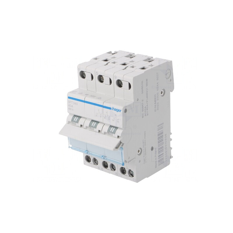 Întrerupător cu Manetă 3 Poli 230VAC 40A IP20 | Electronic-mag.ro | Componente Electronice