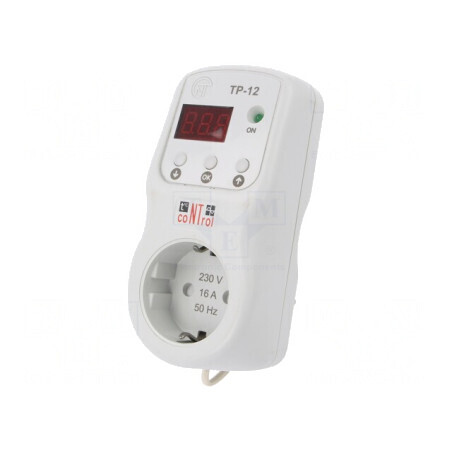 Regulator Digital de Temperatură -10÷45°C 220-230V SCHUKO TR-12-1 | Electronic-mag.ro | Componente Electronice