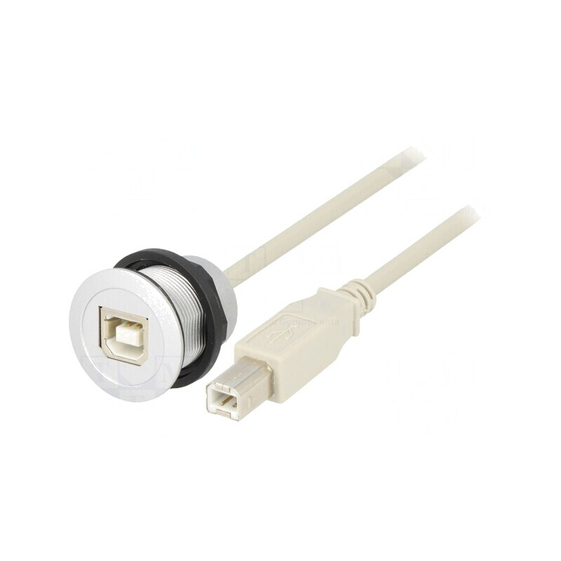 Soclu USB 22mm argintie IP20 | Electronic-mag.ro | Componente Electronice