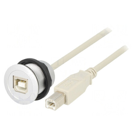 Soclu USB 22mm argintie IP20 | Electronic-mag.ro | Componente Electronice