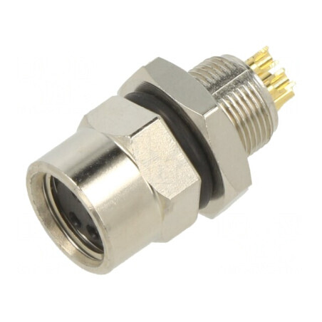 Conector Femelă M8 Metalic pentru Panou, Hexagonal, 1838839-2 | Electronic-mag.ro | Componente Electronice