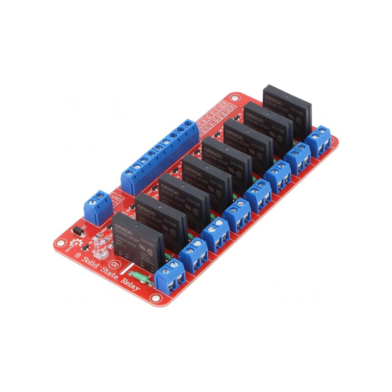 Modul Releu Semiconductor 8 Canale 5VDC 240VAC 2A | Electronic-mag.ro | Componente Electronice