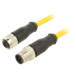 Cablu de conectare M12 5m 250VAC 4A IP68 | Electronic-mag.ro | Componente Electronice