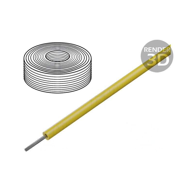 Cablu silicon galben 150°C 600V 3m 10AWG elastic | Electronic-mag.ro | Componente Electronice
