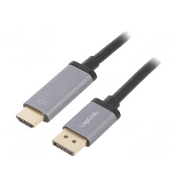 Cablu DisplayPort 1.2 la HDMI 2.0 2m Negru | Electronic-mag.ro | Componente Electronice