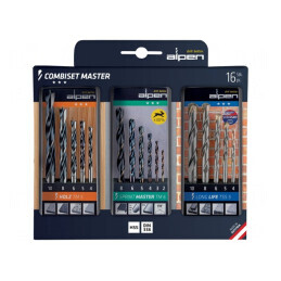 Set de burghie 16 bucăți cu casetă plastic | Electronic-mag.ro | Componente Electronice
