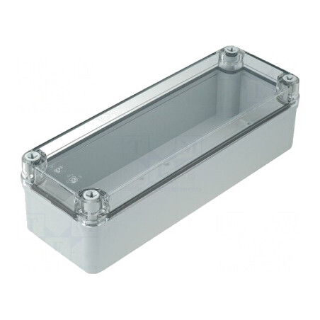 Carcasă universală gri 80x230x65mm IK08 PC | Electronic-mag.ro | Componente Electronice