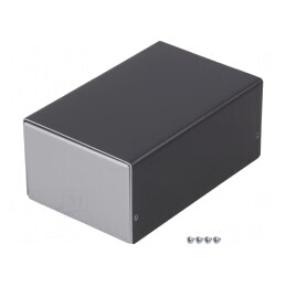 Carcasă aluminiu argint 104x160x69mm | Electronic-mag.ro | Componente Electronice