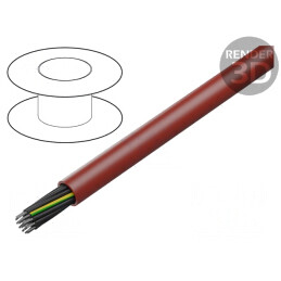 Cablu Siliconat Cupru 25G1mm2 Maro-Roșu