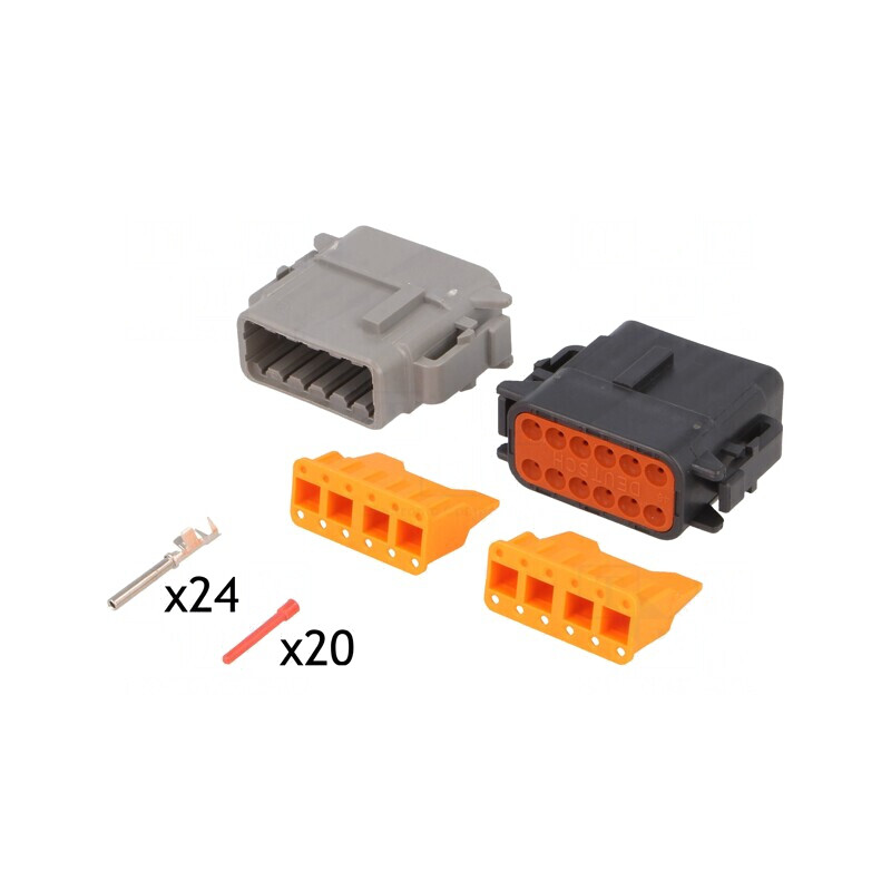 Conector Automotive DTM 2x12 Crimpat pe Cablu EEC | Electronic-mag.ro | Componente Electronice