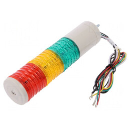 Coloană de Semnalizare LED Roşu/Ambră/Verde ST45MLF-3-24-RAG | Electronic-mag.ro | Componente Electronice