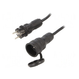 Prelungitor Negru 5m 16A 3x2,5mm2 | Electronic-mag.ro | Componente Electronice