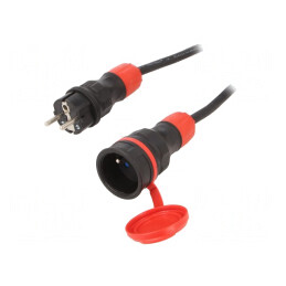 Prelungitor Alimentare 5m Negru 16A | Electronic-mag.ro | Componente Electronice