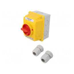 Comutator cu Came 16A 0-1 pentru Perete 4 Poli IP65 | Electronic-mag.ro | Componente Electronice