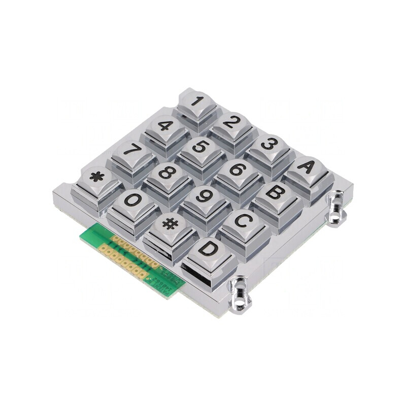 Tastatură Metalică 16 Butoane Rezistentă la Apă | Electronic-mag.ro | Componente Electronice Tastatură Metalică 16 Butoane Rezistentă la Apă | Electronic-mag.ro | Componente Electronice