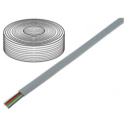 Cablu telecomunicații litat 6x28AWG argintiu 100m | Electronic-mag.ro | Componente Electronice